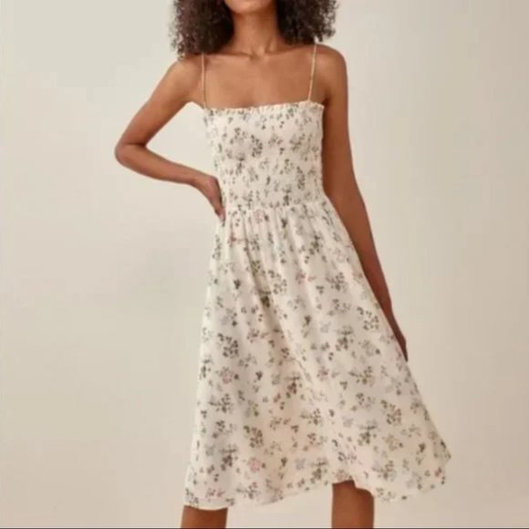 Reformation Sable Midi Dress - Riso - Picture 2 of 7